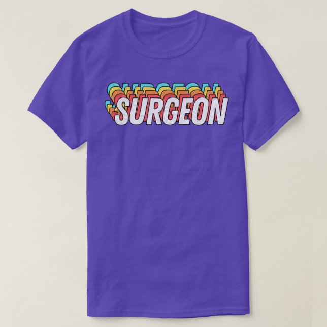 T-shirt Texte du chirurgien rétro (Design devant)