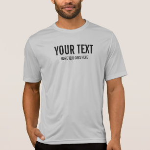 T-shirt Texte du client Image couleur argent Mens moderne