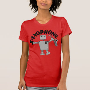 T-shirt Texte du robot saxophone