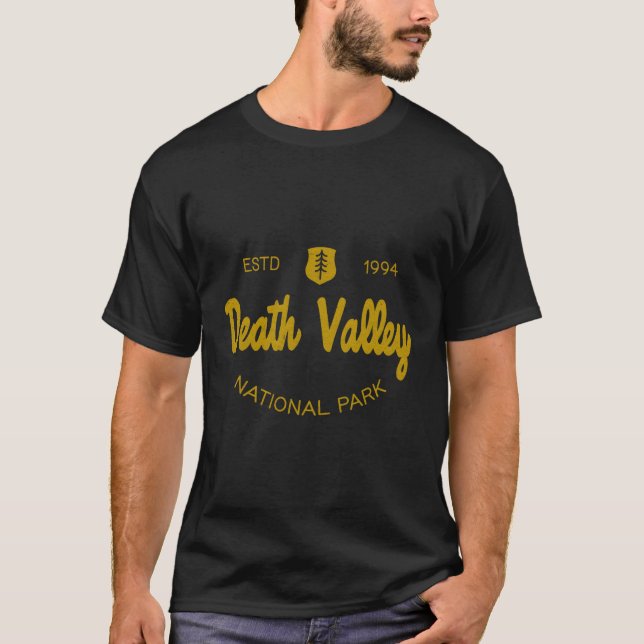 T-shirt Texte du style de script du parc national de Death (Devant)
