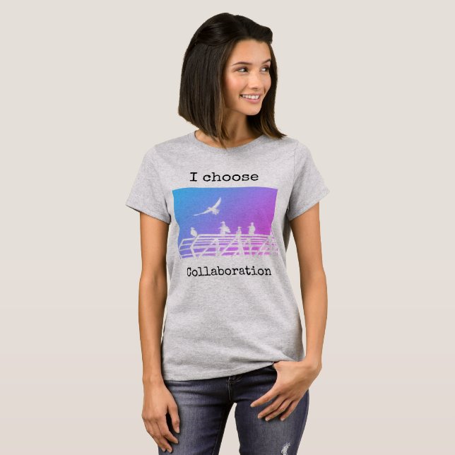 T-shirt Texte éditable Mouettes mignonnes Impression d'art (Devant entier)