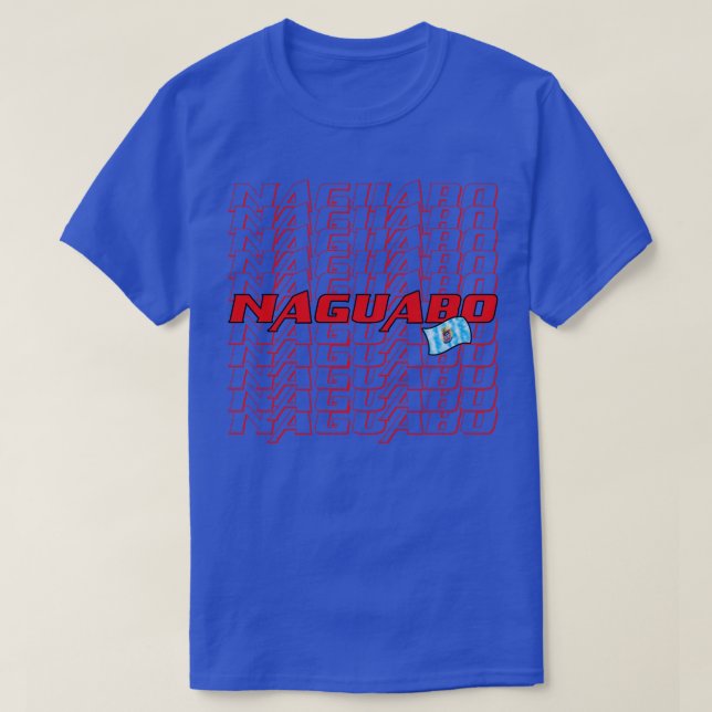 T-shirt Texte en cascade de Naguabo 1 (Design devant)