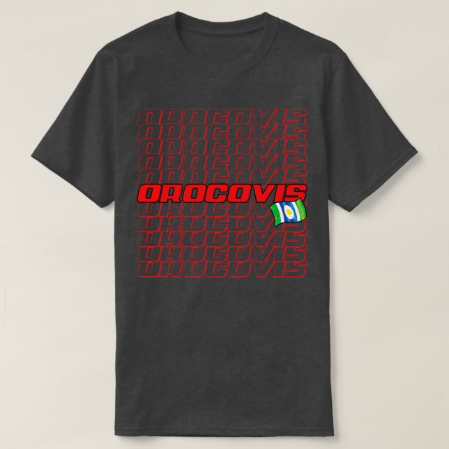 T-shirt Texte en cascade Orocovis (Design devant)