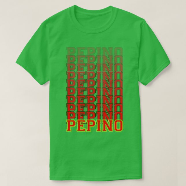 T-shirt Texte en cascade Pepino 1 (Design devant)
