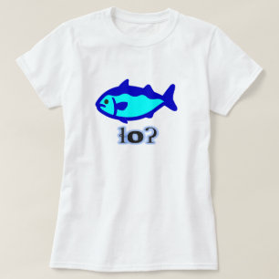 T-shirt Texte en Tsetsaut : ɬ oDevas et un poisson bleu