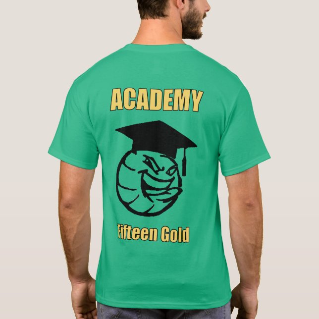 T-shirt texte jaune et de boule dos dessus (Dos)