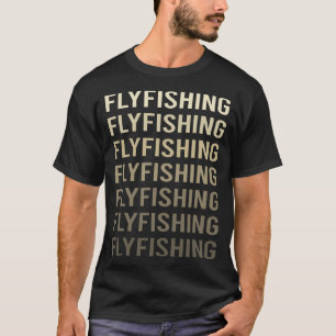 T-shirt Texte marron pêche à la mouche