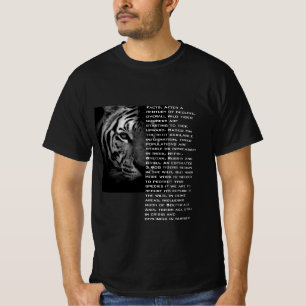 T-shirt Texte moderne poster de animal tigre imformateur n