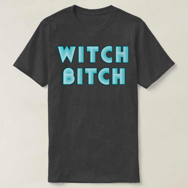 T-shirt Texte Néon Sorcière (Design devant)