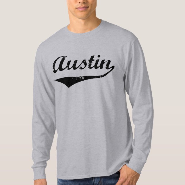 T-shirt Texte noir d'Austin (Devant)