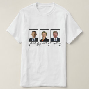 T-shirt Texte noir drôle de maman "Obama Ding-Dong"
