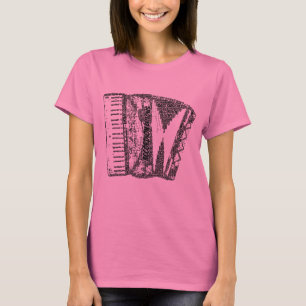 T-shirt Texte noir en forme d'accordion