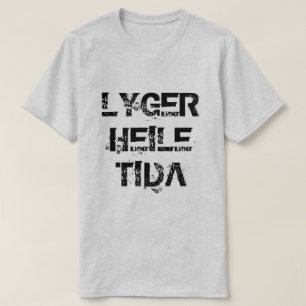 T-shirt Texte norvégien lyger heile tida couché tout le te