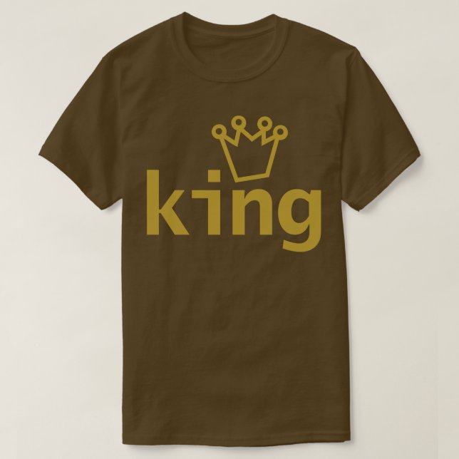 T-shirt Texte Or de la Couronne King (Design devant)