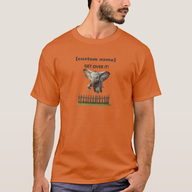 T-shirt Texte ou nom personnalisé Flying Elephant (Devant)