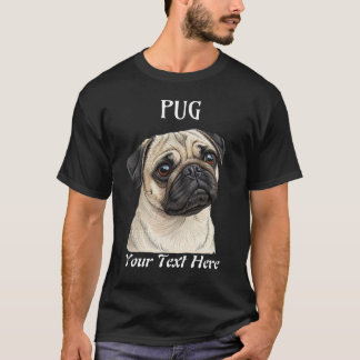 T-shirt Texte Personnalisable de la race de chien mignon C