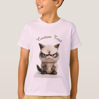 T-shirt Texte personnalisé avec chat grumeux