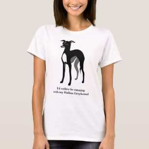 T-shirt Texte personnalisé Black Italian Greyhound