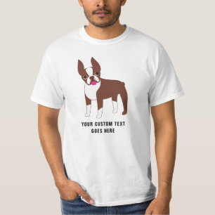 T-shirt texte personnalisé Boston Terrier