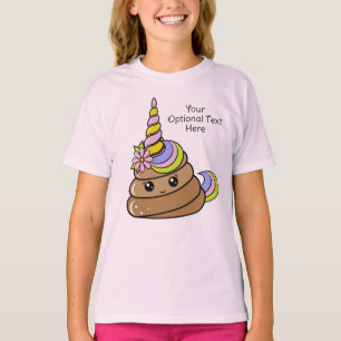 T-shirt Texte personnalisé Caca de licorne