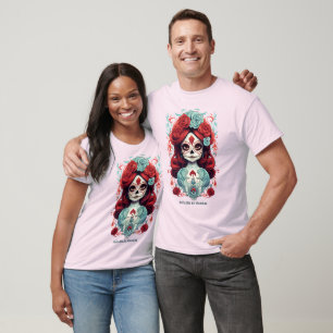 T-shirt Texte personnalisé Dia de Muertos ☠️ Souvenir éter