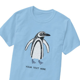 T-shirt Texte personnalisé du pingouin amusant