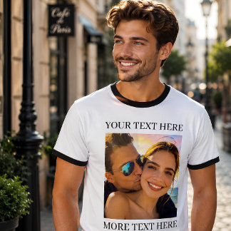 T-shirt Texte personnalisé et photo