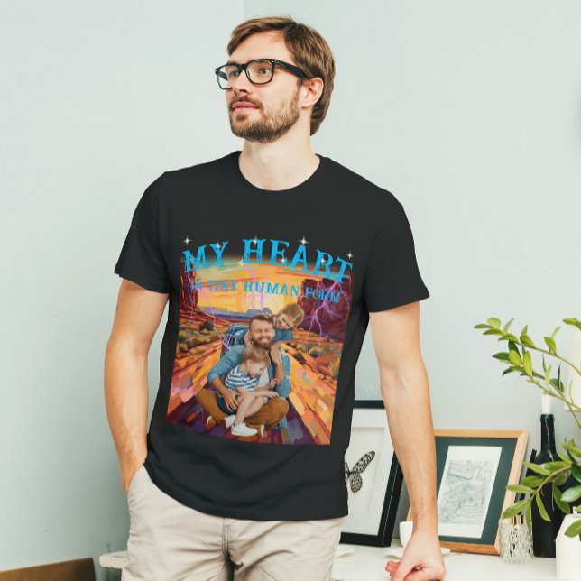 T-shirt Texte Personnalisé Et Portrait Visage Photo Style  (Créateur téléchargé)