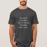 T-shirt Texte Personnalisé Funny Grand-pa Baseball<br><div class="desc">Voici la chemise de jeu de baseball de Grandpa Grandpa Custom Text ! Conçu spécialement pour les grands pas les plus cool qui aiment jouer au baseball. Ce t-shirt amusant et unique est le cadeau parfait pour votre grand-père préféré. Avec une option de texte personnalisée, vous pouvez la personnaliser pour...</div>