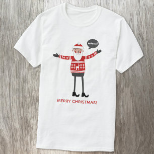 T-shirt Texte personnalisé Hipster Père Noël