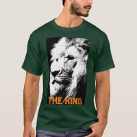 Texte Personnalisé Lion Face Mens Deep Forest Gree