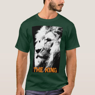 T-shirt Texte Personnalisé Lion Face Mens Deep Forest Gree