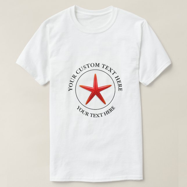 T-shirt Texte personnalisé Ocean Starfish (Design devant)