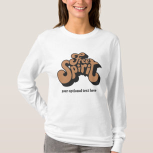 T-shirt Texte personnalisé Rétro "Esprit libre"