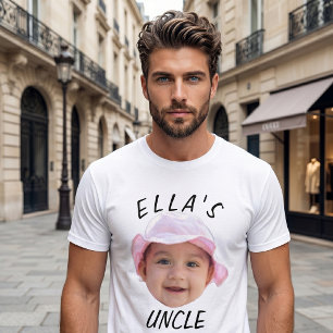 T-shirt Texte photo personnalisé du visage du bébé Nouveau