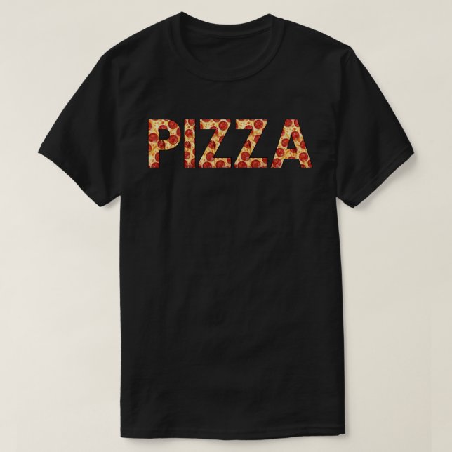T-shirt Texte PIZZA (Design devant)