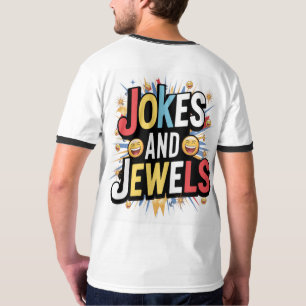 T-shirt texte Plaisanteries et bijoux en multicolore