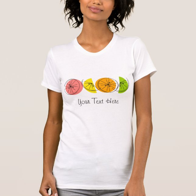 T-shirt 'Texte' pour dames Citrus (Devant)