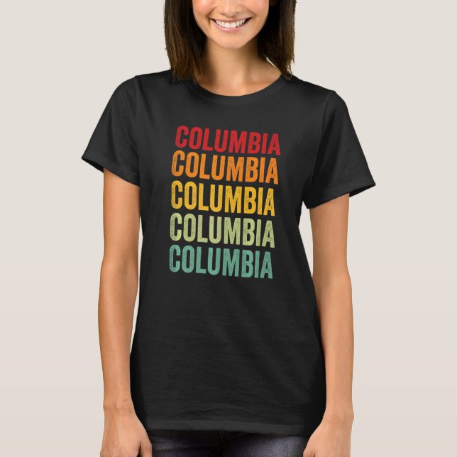 T-shirt Texte Rainbow du comté de Columbia (Devant)
