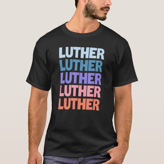 T-shirt Texte répété moderne Luther (Devant)