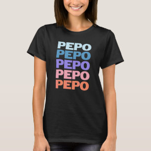 T-shirt Texte répété moderne Pepo Grand-père grand-père