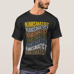 T-shirt Texte répété numismatique