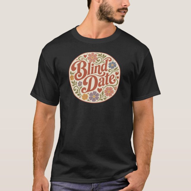 T-shirt Texte rétro aveugle (Devant)