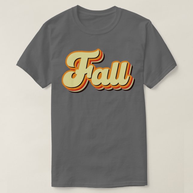 T-shirt Texte Rétro d'Automne (Design devant)