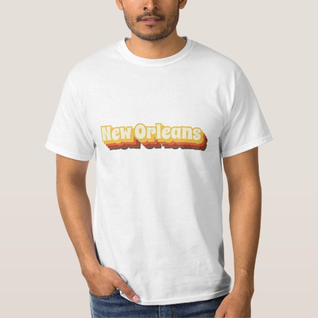 T-shirt Texte rétro de la Nouvelle-Orléans (Devant)