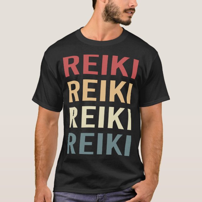 T-shirt Texte Rétro Reiki (Devant)