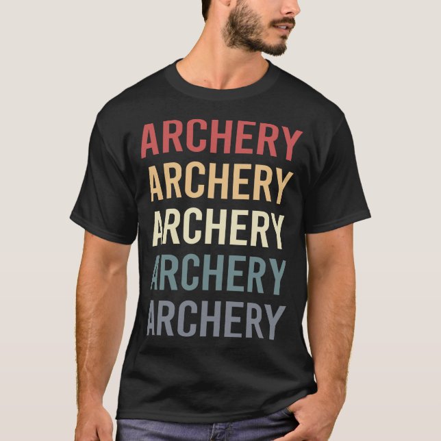 T-shirt Texte Rétro Tir à l'arc Archer Flèche Flèches Arc (Devant)