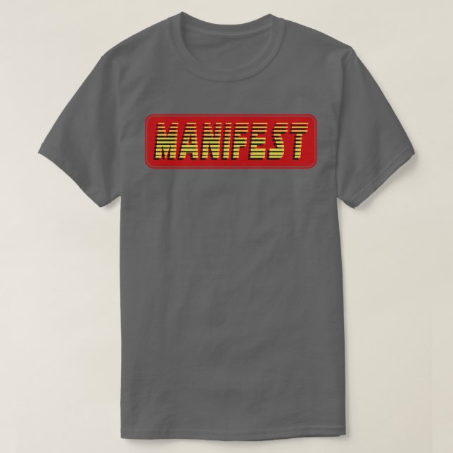 T-shirt Texte rétroactif Vintage du manifeste (Design devant)