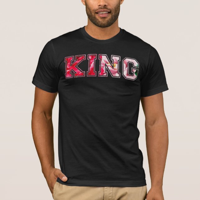 T-shirt texte roi lettrage style graffiti (Devant)