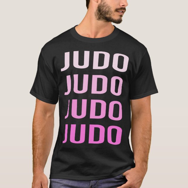 T-shirt Texte rose Judo (Devant)